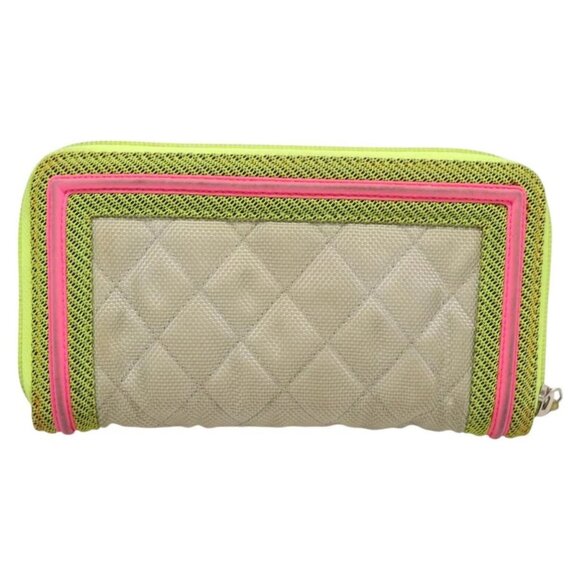 CHANEL Long Wallet Nylon Yellow CC Auth - Picture 3 of 14